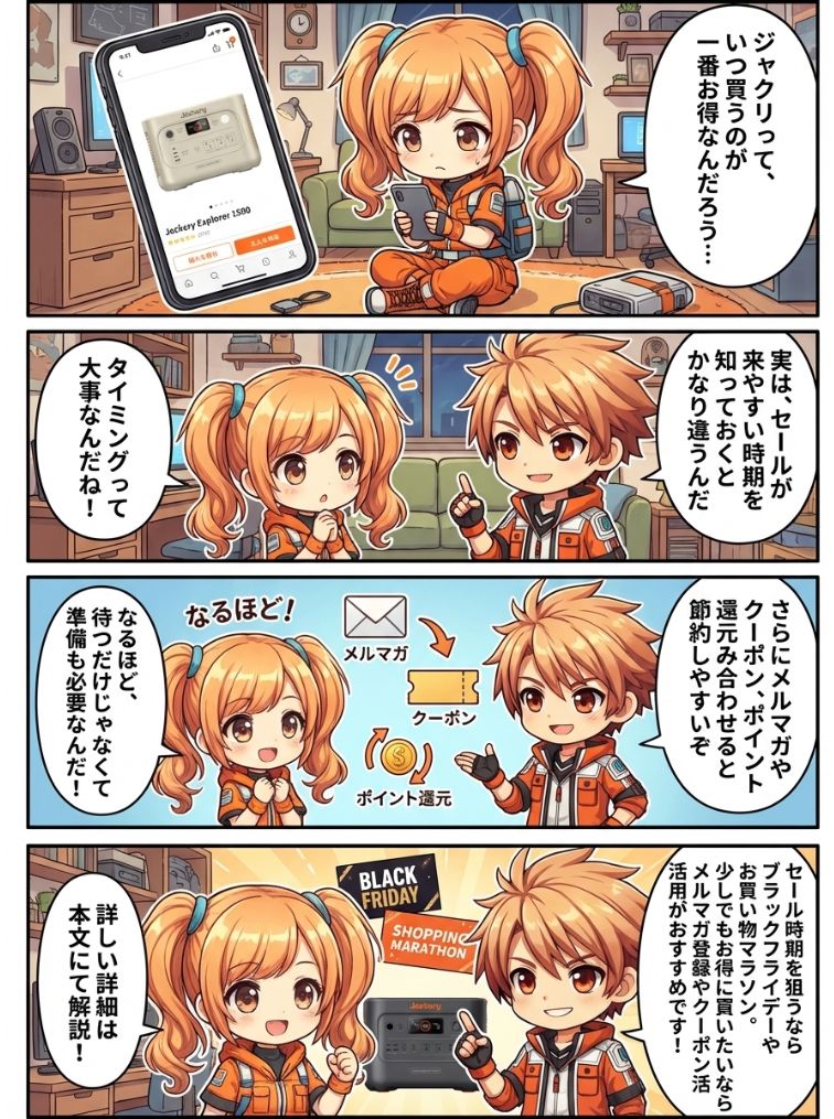 アニメ：ジャクリのセール　いつ？