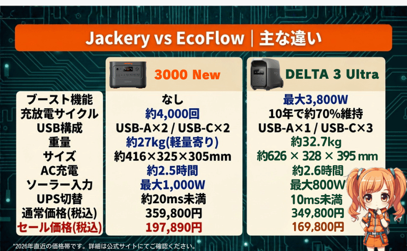 3000 Newとデルタ3ウルトラの違いとは？