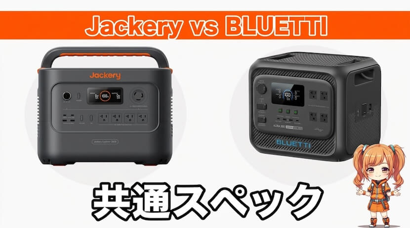 ジャクリ 3000 NewとブルーティAORA 300|共通スペック