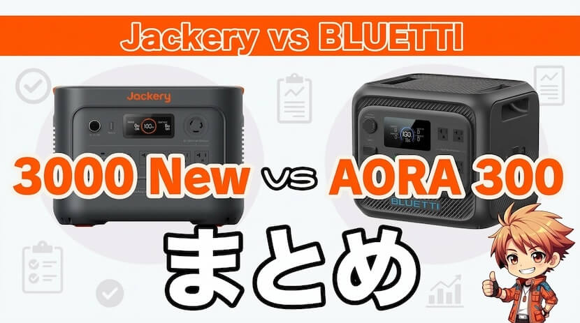 3000 NewとAORA 300の違い|まとめ