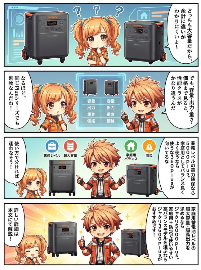 ジャクリ5000 Plusと3600 Plusは何が違う？