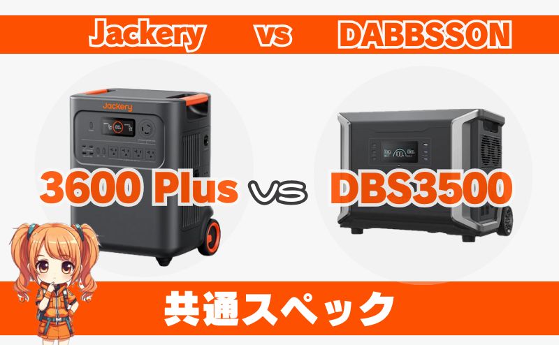 ジャクリ 3600 Plusとダブソン DBS3500の共通スペックとは？