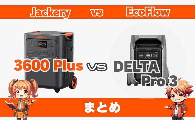 3600 PlusとDELTA Pro3｜まとめ