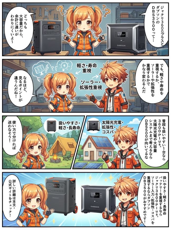 ジャクリ 3600 Plusとダブソン DBS3500、結局どっちが向いてる？