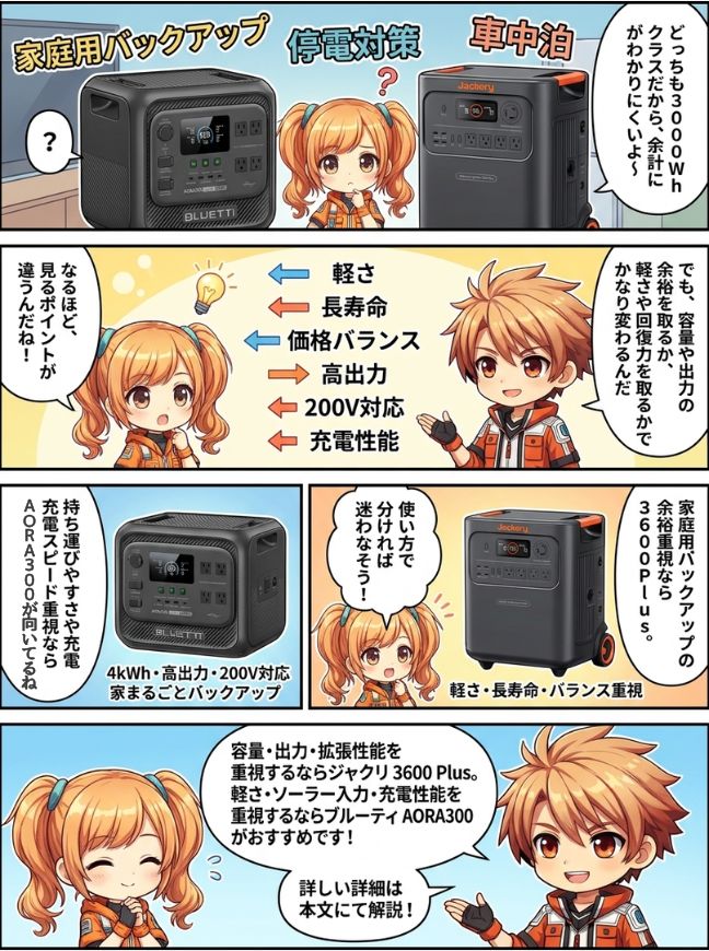 ジャクリ 3600 Plusとブルーティ AORA300、結局どっちが向いてる？