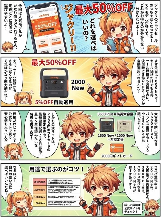 ジャクリ ビッグセール｜今どのモデルがお得？