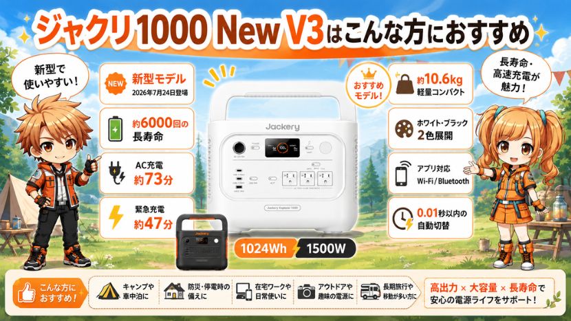 ジャクリ 1000 New V3はこんな方におすすめ