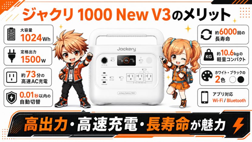 ジャクリ 1000 New V3のメリット