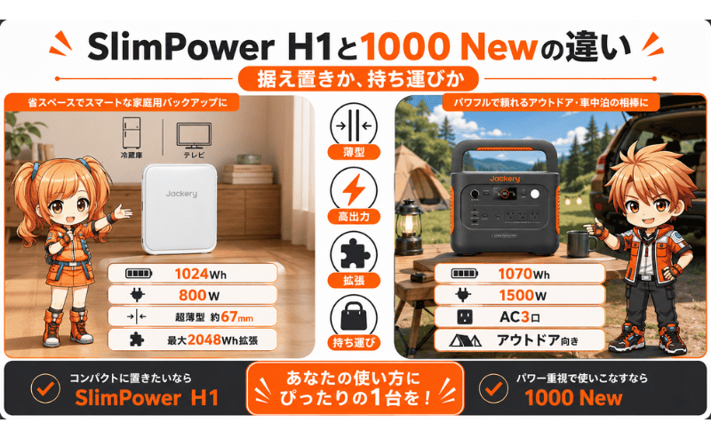 slimpower-h1-1000new-スペック比較