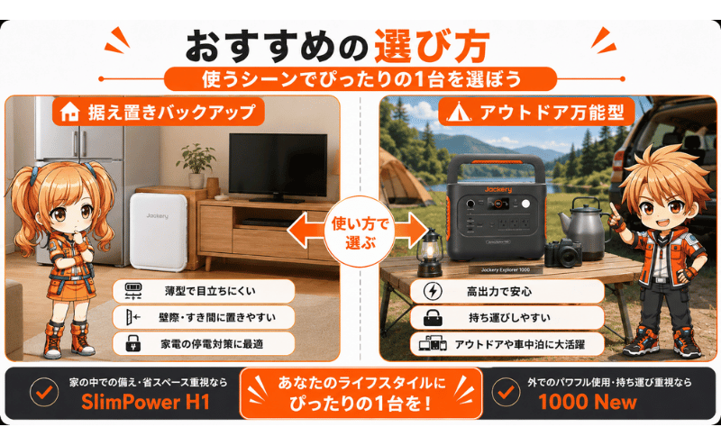 ジャクリ SlimPower H1と1000 New｜おすすめの選び方